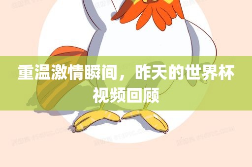重温激情瞬间，昨天的世界杯视频回顾