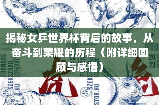 揭秘女乒世界杯背后的故事，从奋斗到荣耀的历程（附详细回顾与感悟）