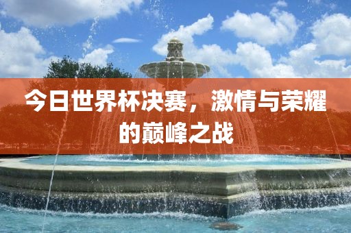 今日世界杯决赛，激情与荣耀的巅峰之战广西贺州市华昌新材料有限公司