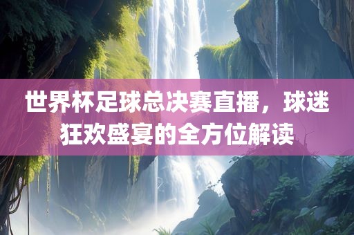 世界杯足球总决赛直播，球迷狂欢盛宴的全方位解读
