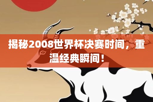 揭秘2008世界杯决赛时间，重温经典瞬间！广西贺州市华昌新材料有限公司