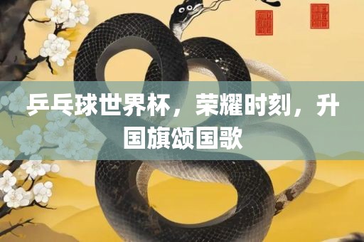乒乓球世界杯，荣耀时刻，升国旗颂国歌