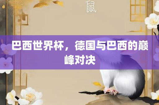 巴西世界杯，德国与巴西的巅峰对决