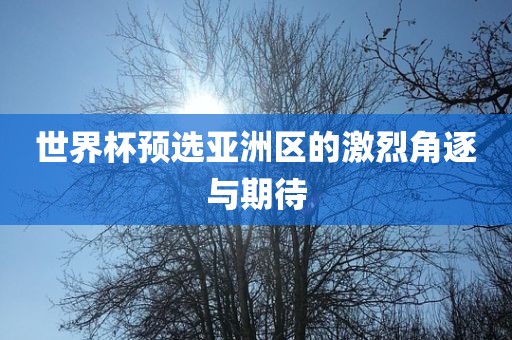 世界杯预选亚洲区的激烈角逐与期待
