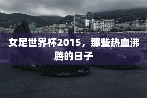 女足世界杯2015，那些热血沸腾的日子