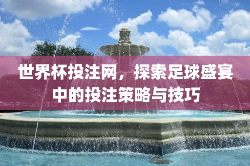 世界杯投注网，探索足球盛宴中的投注策略与技巧