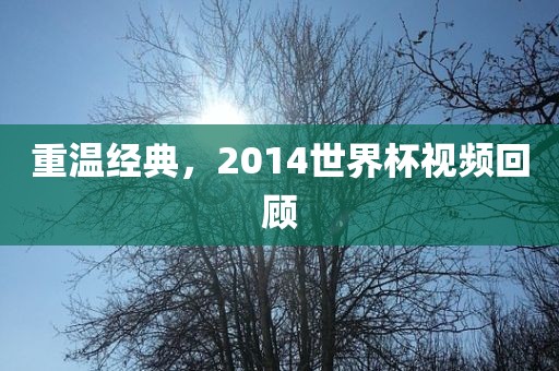 重温经典，2014世界杯视频回顾