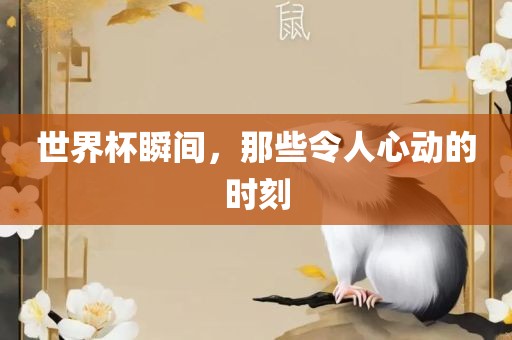 世界杯瞬间，那些令人心动的时刻