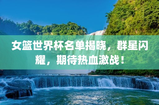 女篮世界杯名单揭晓，群星闪耀，期待热血激战！广西贺州市华昌新材料有限公司