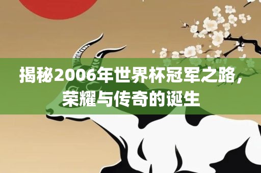 揭秘2006年世界杯冠军之路，荣耀与传奇的诞生