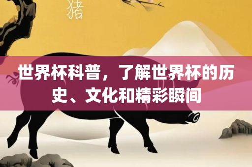 世界杯科普，了解世界杯的历史、文化和精彩瞬间