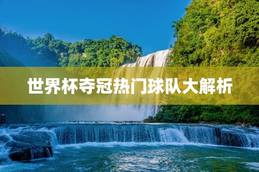 世界杯夺冠热门球队大解析
