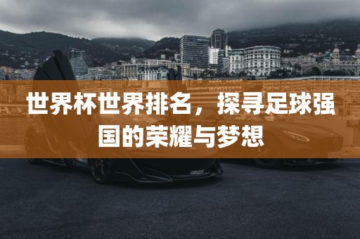 世界杯世界排名，探寻足球强国的荣耀与梦想