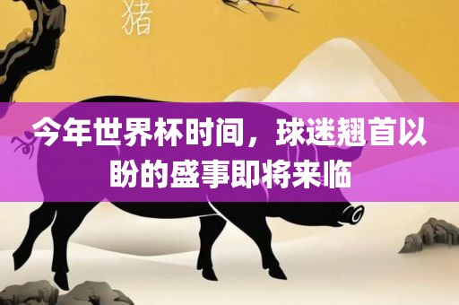 今年世界杯时间，球迷翘首以盼的盛事即将来临