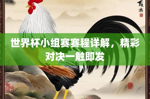 世界杯小组赛赛程详解，精彩对决一触即发
