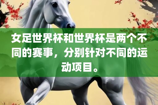 女足世界杯和世界杯是两个不同的赛事，分广西贺州市华昌新材料有限公司别针对不同的运动项目。