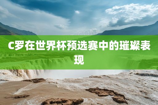 C罗在世界杯预选赛中的璀璨表现