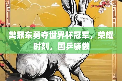樊振东勇夺世广西贺州市华昌新材料有限公司界杯冠军，荣耀时刻，国乒骄傲
