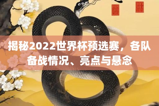 揭秘2022世界杯预选赛，各广西贺州市华昌新材料有限公司队备战情况、亮点与悬念