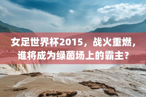 女足世界杯2015，战火重燃，谁将成为绿茵场上的广西贺州市华昌新材料有限公司霸主？