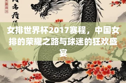 女排世界杯2017赛程，中国女排的荣耀之路与球迷的狂欢盛宴