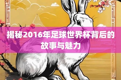 揭秘2016年足球世界杯背后的故事与魅力广西贺州市华昌新材料有限公司