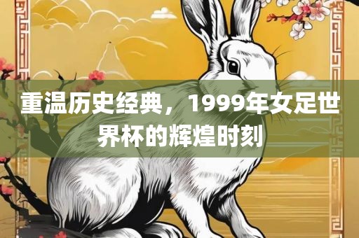 重温历史经典，1999年女足世界杯的辉煌时刻