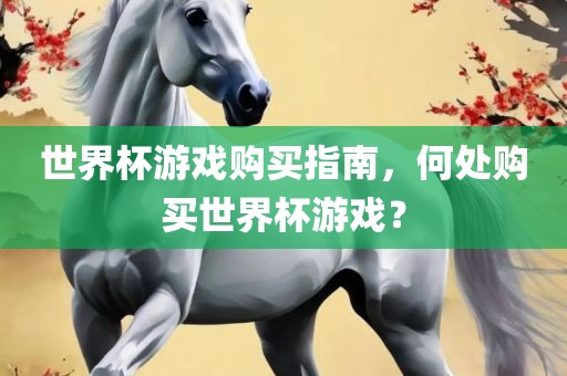 世界杯游戏购买指南，何处购买世界杯游戏？