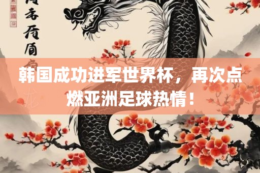 韩国成功进军世界杯，再次点燃亚洲足球热情！广西贺州市华昌新材料有限公司