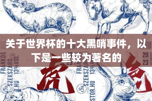 关于世界杯的十大黑哨事件，以下是一些较为著名的广西贺州市华昌新材料有限公司
