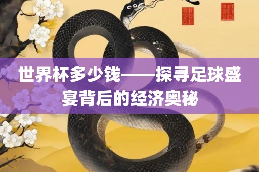 世界杯多少钱——探寻足球盛宴背后的经济奥秘