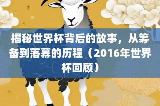 揭秘世界杯背后的故事，从筹备到落幕的历程（2016年世界杯回顾）