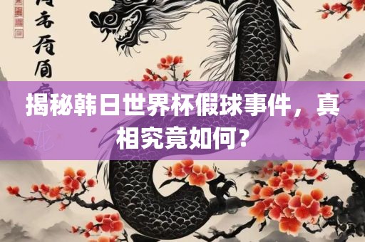 揭秘韩日世界杯假球事件，真相究竟如何？