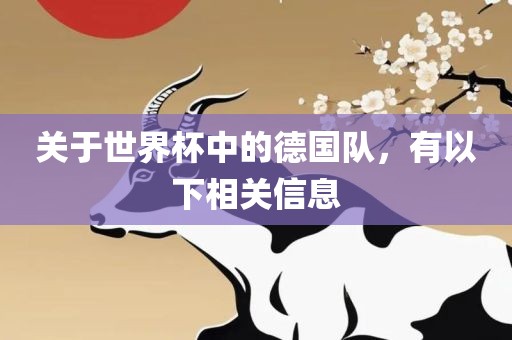 关于世界杯中的德国队，有以下相关信息