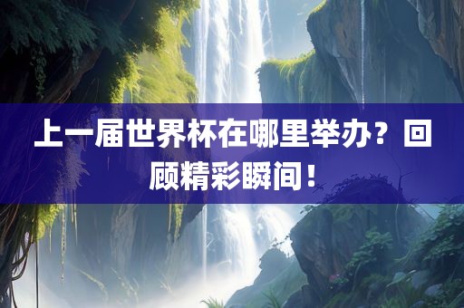 上一届世界杯在哪里举办？回顾精彩瞬间！