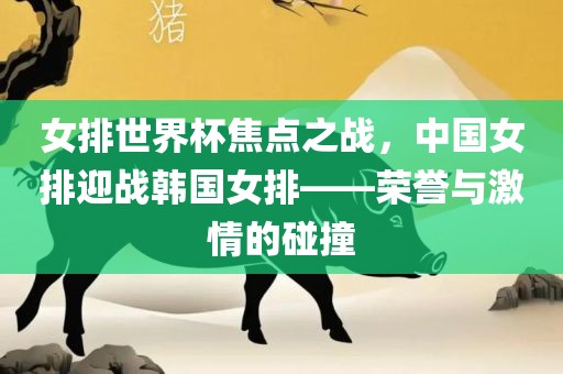 女排世界杯焦点之战，中国女排迎战韩国女排——荣誉与激情的碰撞广西贺州市华昌新材料有限公司