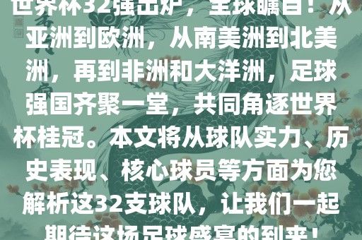 世界杯32强出炉，全球瞩目！从亚洲到欧洲，从南美洲到北美洲，再到非洲和大洋洲，足球强国齐聚一堂，共同角逐世界杯桂冠。本文将从球队实力、历史表现、核心球员等方面为您解析这32支球队，让我们一起期待这场足球盛宴的到来！广西贺州市华昌新材料有限公司