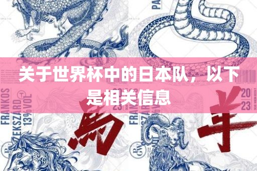 关于世界杯中的日本队，以下是相关信息