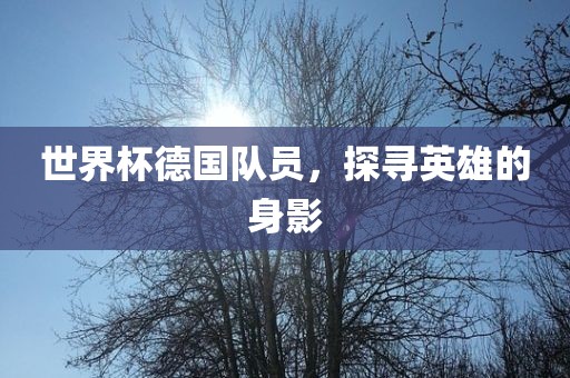 世界杯德国队员，探寻英雄的身影广西贺州市华昌新材料有限公司