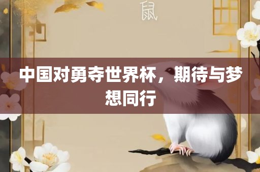 中国对勇夺世界杯，期待与梦想同行