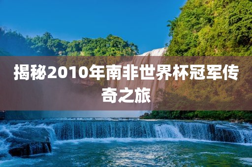 揭秘2010年南非世界杯冠军传奇之旅