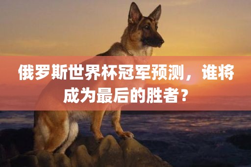 俄罗斯世界杯冠军预测，谁将成为最后的胜者？