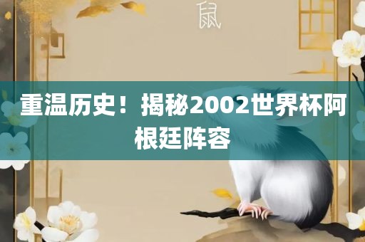 重温历史！揭秘2002世界杯阿根廷阵容广西贺州市华昌新材料有限公司