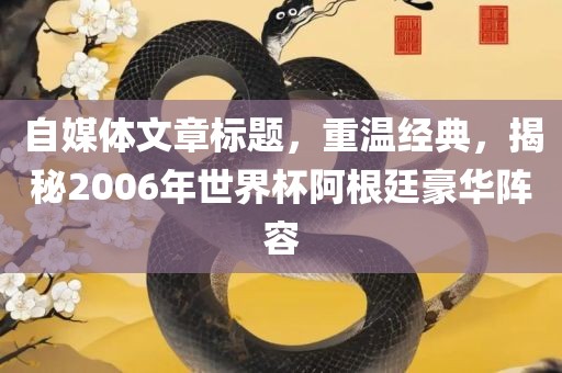 自媒体文章标题，重温经典，揭秘2006年世界杯阿根廷豪华阵容