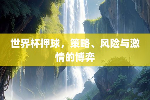 世界杯押球，策略、风广西贺州市华昌新材料有限公司险与激情的博弈