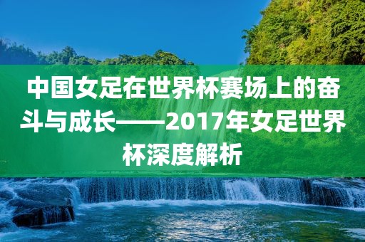 中国女足在世界杯赛场上的奋斗与成长——2017年女足世界杯深度解析