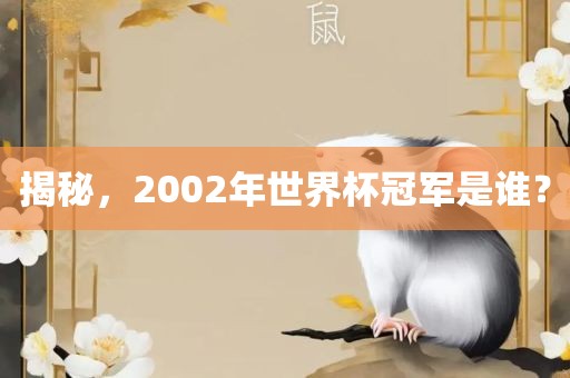 揭秘，2002年世界杯广西贺州市华昌新材料有限公司冠军是谁？