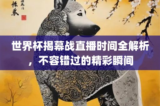 世界杯揭幕战直播时间全解析，不容错过的精彩瞬间广西贺州市华昌新材料有限公司
