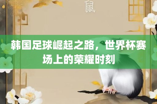 韩国足球崛起之路，世界杯赛场上的荣耀时刻