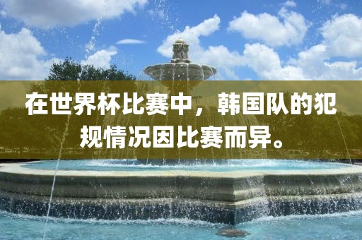 在世界杯比赛中广西贺州市华昌新材料有限公司，韩国队的犯规情况因比赛而异。